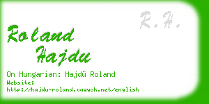 roland hajdu business card