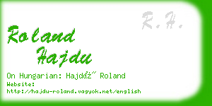 roland hajdu business card